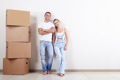 Removal team helping with a flat move in Earls Court