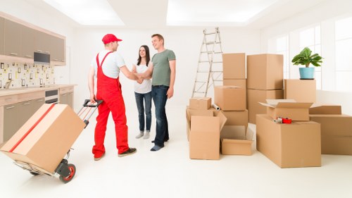 Commercial moving van service for offices near Earls Court