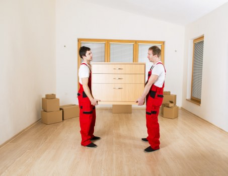 Furniture being loaded for a local move in Earls Court